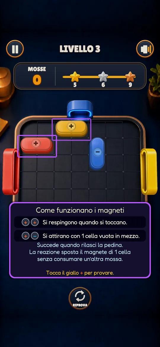 Tutorial reale di Outslide con magneti positivi e negativi e la spiegazione dell’attrazione
